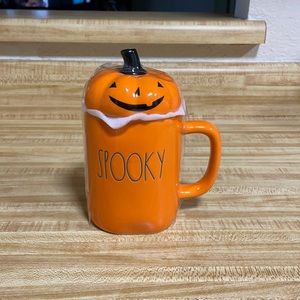 Rae Dunn spooky mug with topper
